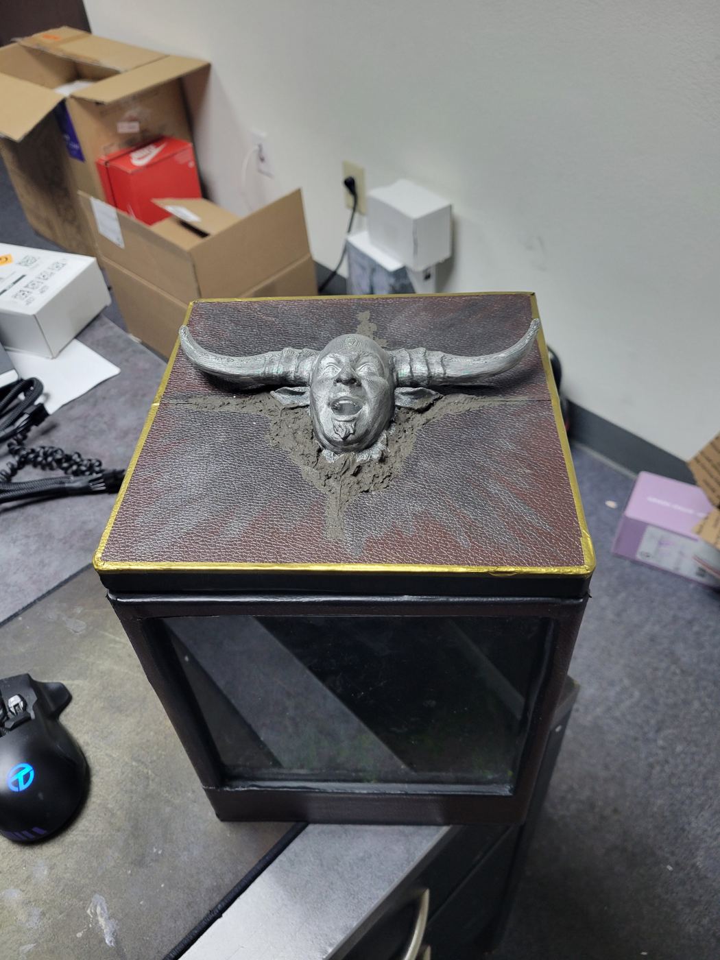Finished case on the desk